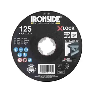 Ironside Kappeskive St&#229;l X-LOCK F41 &#216;125x1.6 mm