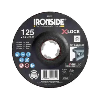 Ironside Navrondell Stål X-LOCK F27 Ø125x6.5 mm