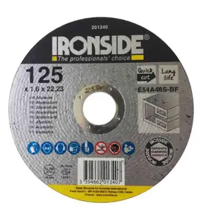 Ironside Kappeskive for aluminium F41 Alu &#216;125x1.6x22 mm