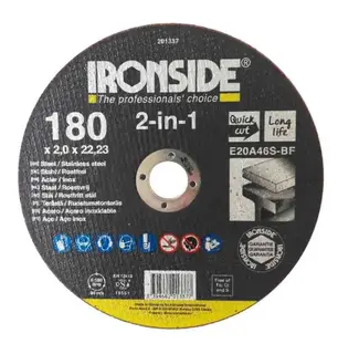 Ironside Kappeskive 2 in1 F41 2in1 &#216;180x2.0x22 mm