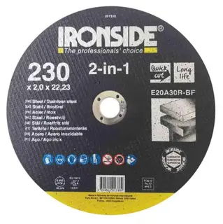 Ironside Kappeskive 2 in1 F41 2in1 Ø230x2.0x22 mm