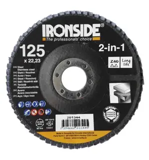 Ironside Lamellrondell 2 in 1 Convex 2in1 &#216;125x22 mm K40