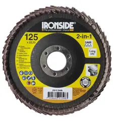 Ironside Lamellrondell 2 in 1 vinklet 2in1 Ø125x22 mm K60