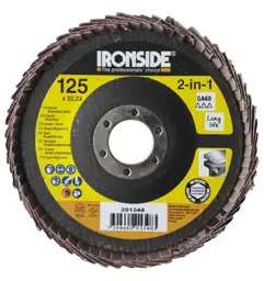 Ironside Lamellrondell 2 in 1 vinklet 2in1 &#216;125x22 mm K60