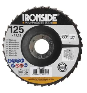 Ironside Lamellrondell Aluminium &#216;125x22 mm K60