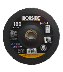 Ironside Lamellrondell 2 in 1 Convex 2in1 Ø180x22 mm K40