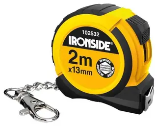 Ironside Målebånd med nøkkelring m/nøkkelring 2mx13 mm