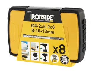 Ironside Universalborsett HEX 4-14mm 4-12 mm 8p