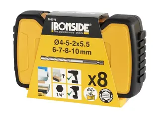 Ironside Universalborsett HEX 4-10mm 8p