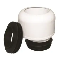 Faluplast Eksentrisk Klosettstuss 110 mm, med WC mansjett og hette