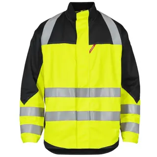 Engel Safety+ Arbeidsjakke, HiVis kl.2 Mann, Str. XS, Gul/Sort