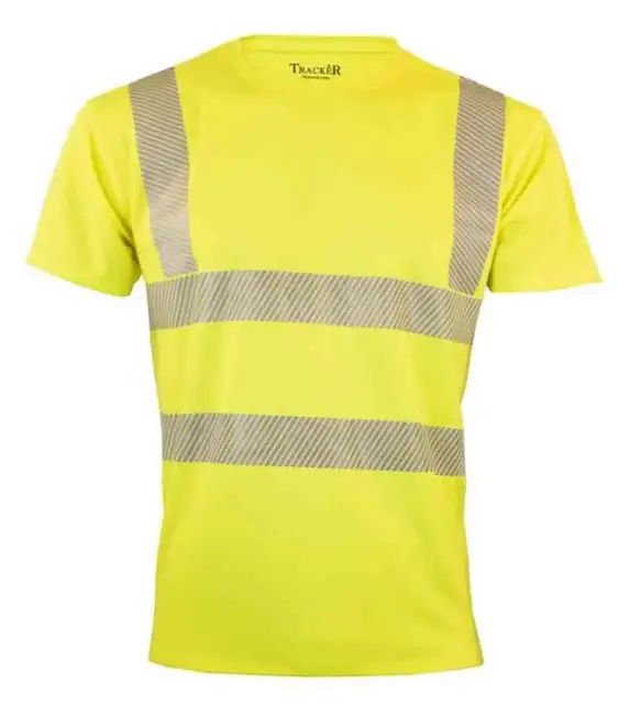Tracker Cooldry T-skjorte, HiVis kl.2 Mann, Str. S, Gul 