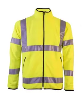 Tracker Microfleecejakke, HiVis kl.3 Mann, Str. S, Gul