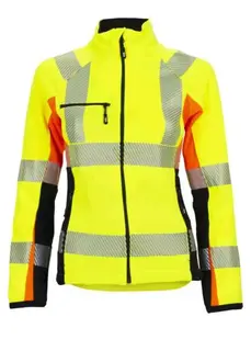 BS Gj&#248;vik Fleecejakke, HiVis kl.2 Dame, Str. XS, Gul/Sort