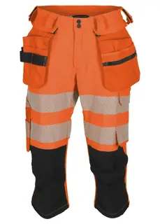 BS Lillehammer Piratbukse, HiVis kl.1 Unisex, Str. C48, Oransje/Sort