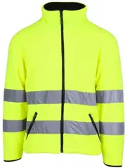 YOU Hirtshals Fleecejakke, Hivis kl.2 Mann, Str. 3XL, Gul