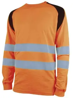 YOU Lund T-skjorte, lang,, HiVis kl.2 Mann, Str. S, Oransje