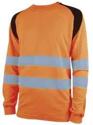 YOU Lund T-skjorte, lang,, HiVis kl.2 Mann, Str. M, Oransje