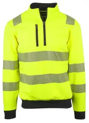 YOU Dalby zip Genser, HiVis kl.3 Mann, Str. 2XL, Gul