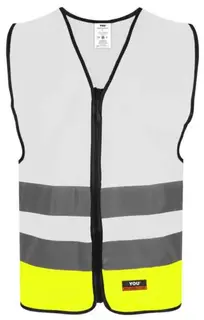 YOU Eskilstuna Refleksvest, HiVis kl.1 Mann, Str. 2XL, Hvit/Gul