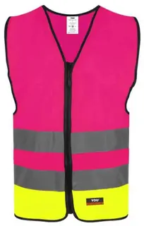 YOU Eskilstuna Refleksvest, HiVis kl.1 Mann, Str. S, Rosa