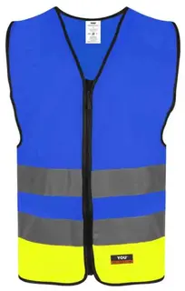 YOU Eskilstuna Refleksvest, HiVis kl.1 Mann, Str. XL, Bl&#229;/Gul