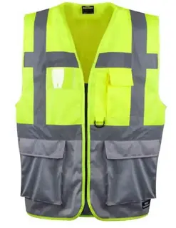 YOU Arvika Refleksvest, Hivis kl.1 Mann, Str. L, Gul/Gr&#229;