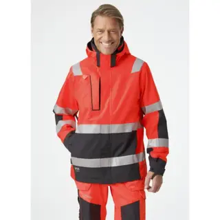 HH Alna 2.0 Skalljakke, HiVis kl.3 Mann, Str. XS, R&#248;d/koksgr&#229;