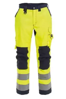 Tranemo Arbeidsbukse, HiVis kl.2 Unisex, Str. C52, Gul/Marine