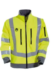 Tranemo Ce-Me Softshelljak, HiVis kl.3 Mann, Str. (US/ CA): XS, Gul/Marine