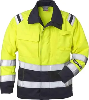 Fristads 4275 Arbeidsjakke, HiVis kl.3 Dame, Str. (US/ CA): XS, Gul/Marine