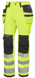 HH Luna H&#229;ndverksbukse, HiVis kl.2 Dame, Str. C34, Gul