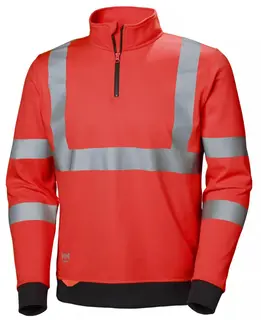 HH Addvis zip Collegegenser, HiVis kl.3 Mann, Str. (US/ CA): S, Rød