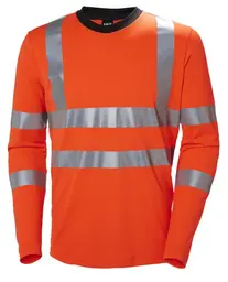 HH Addvis langarm T-skjorte, HiVis kl.3 Mann, Str. (US/ CA): L, HiVis Oransje