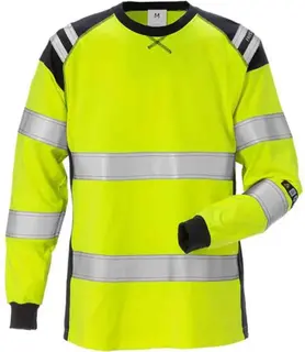 Fristads 7097 T-skjorte, HiVis kl.3 Dame, Str. (US/ CA): M, Gul/Marine