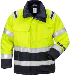 Fristads 4285 Vinterjakke, HiVis kl.3 Dame, Str. (US/ CA): XS, Gul/Marine