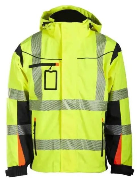 BS Halten Extreme Skalljakke, HiVis kl.3 Unisex, Str. M, Gul/Sort 