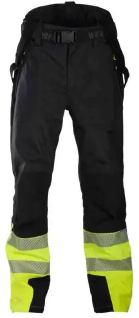 BS Halten Extreme Skallbukse, HiVis kl.1 Unisex, Str. 2XL, Sort/Gul 