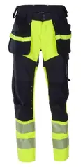 BS Lillehammer H&#229;ndverksbukse, kl.1 Dame, Str. C34, Gul/Sort, HiVis