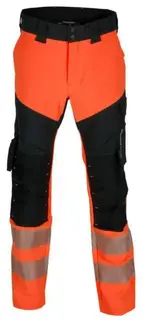 BS Lillehammer Arb.bukse, HiVis kl.1 Unisex, Str. C46, Oransje/Sort