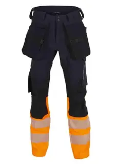 BS Lillehammer 2.0 H&#229;ndverksbukse, kl.1 Unisex, Str. KB44, HiVis, Sort/Oransje