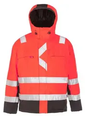 Strakofa Synlig+ Vinterjakke, HiVis kl 2 Str. (US/ CA): XXL, R&#248;d/Sort