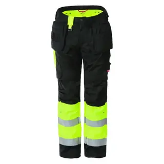 Strakofa Synlig Plus Håndverksbuk, kl 2 Str. 48, Sort/Gul, HiVis