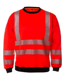 Strakofa Synlig Plus Genser, HiVis kl.3 Mann, Str. M, R&#248;d