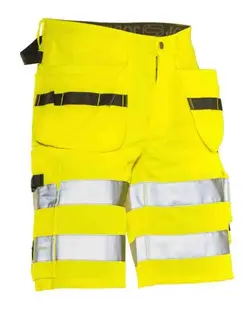 Jobman 2207 Arbeidsshorts, HiVis kl.2 Mann, Str. 48, Gul