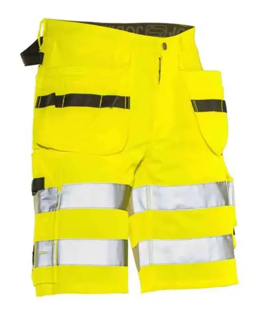 Jobman 2207 Arbeidsshorts, HiVis kl.2 Mann, Str. 50, Gul 