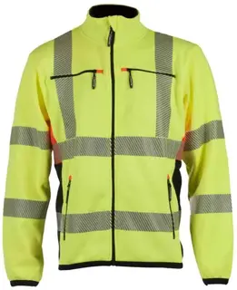 BS Gj&#248;vik Fleecejakke, HiVis kl.3 Unisex, Str. S, Gul/Sort