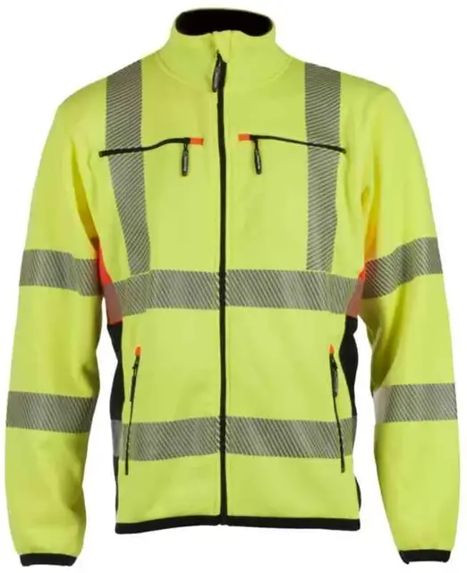 BS Gjøvik Fleecejakke, HiVis kl.3 Unisex, Str. XL, Gul/Sort 