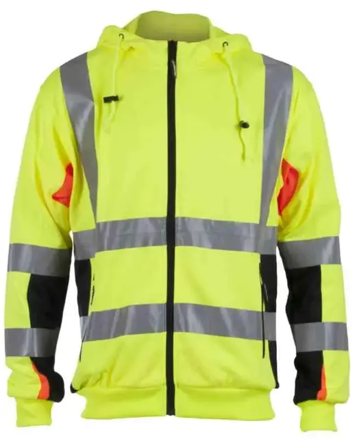 BS Bergset Hettejakke, HiVis kl.3 Unisex, Str. L, Gul/Sort 