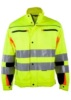 BS Bergset Arbeidsjakke, HiVis kl.3 Unisex, Str. 44, Gul/Sort